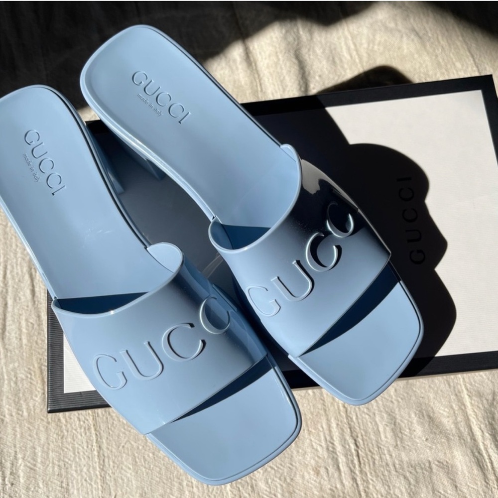 🫧rare☁️Dreamy Baby blue authentic Gucci sandals🫧